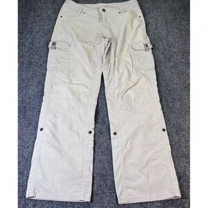 Kuhl Splash Roll Up Cargo Pants Tan Khaki Hiking Outdoor Womens 10 Reg